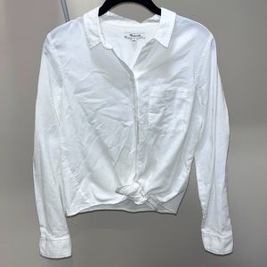 White Madewell Tie-Front Shirt